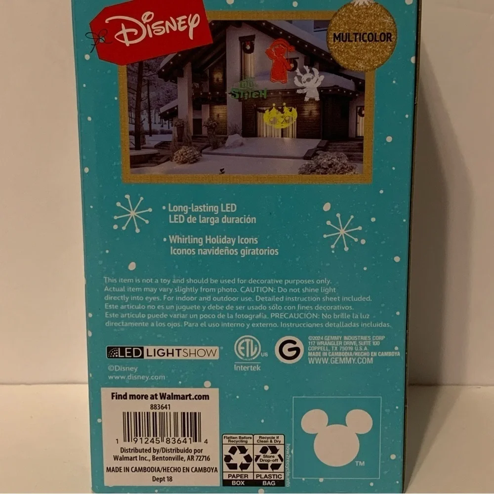 NIB. Disney Lilo & Stitch Colorful Projection Light